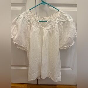 Neuflora White Puff Sleeve Top